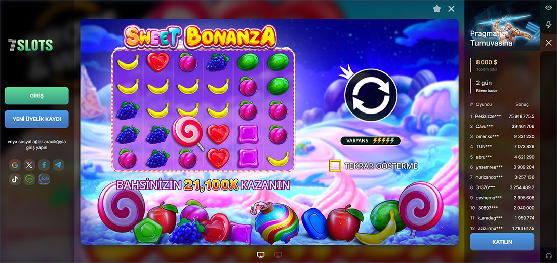 Sweet bonanza 7slots. 